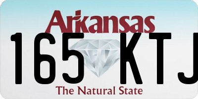 AR license plate 165KTJ