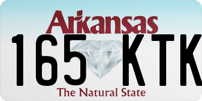 AR license plate 165KTK