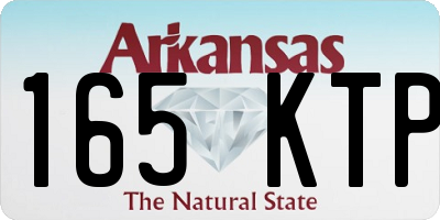 AR license plate 165KTP