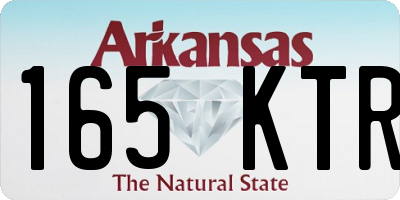 AR license plate 165KTR
