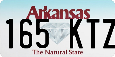 AR license plate 165KTZ