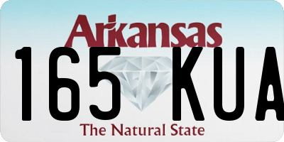 AR license plate 165KUA