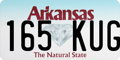 AR license plate 165KUG