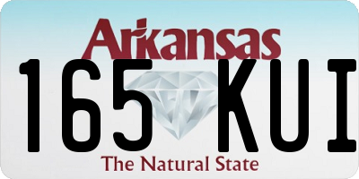 AR license plate 165KUI