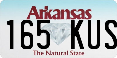 AR license plate 165KUS