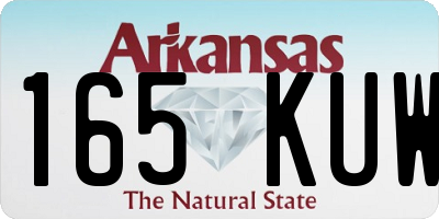 AR license plate 165KUW