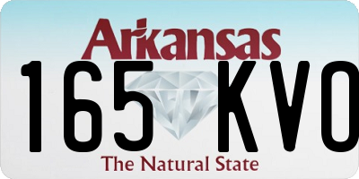 AR license plate 165KVO