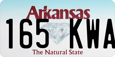 AR license plate 165KWA
