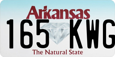 AR license plate 165KWG