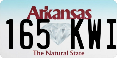 AR license plate 165KWI