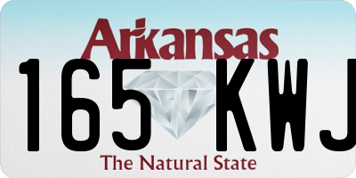 AR license plate 165KWJ