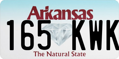 AR license plate 165KWK