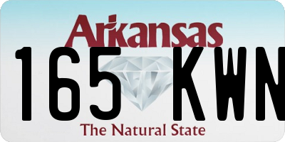 AR license plate 165KWN