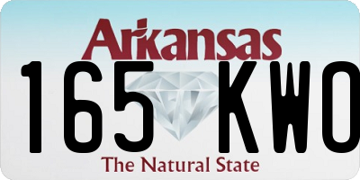 AR license plate 165KWO