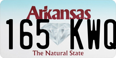 AR license plate 165KWQ