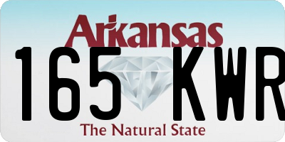 AR license plate 165KWR