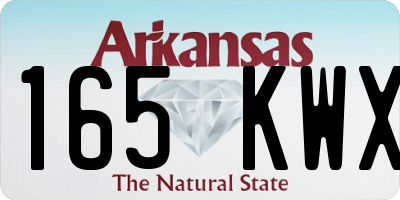 AR license plate 165KWX