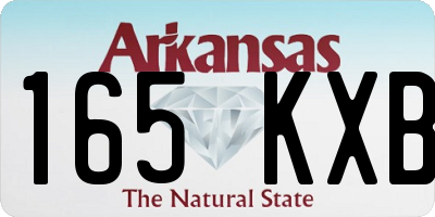 AR license plate 165KXB