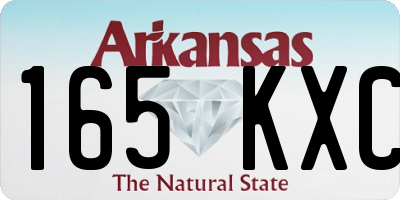 AR license plate 165KXC