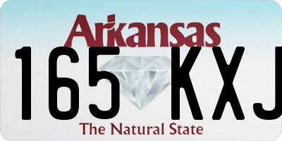 AR license plate 165KXJ