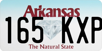 AR license plate 165KXP
