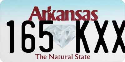 AR license plate 165KXX