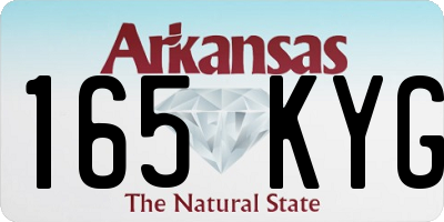 AR license plate 165KYG