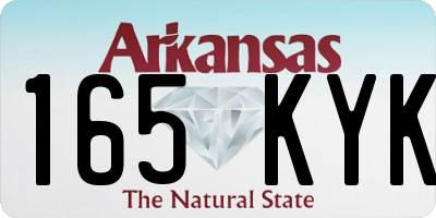AR license plate 165KYK