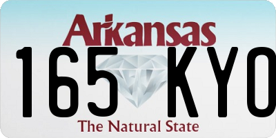 AR license plate 165KYO