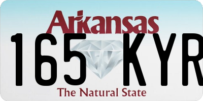 AR license plate 165KYR
