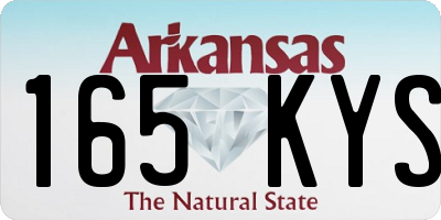 AR license plate 165KYS