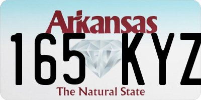 AR license plate 165KYZ