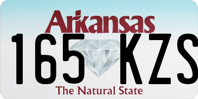 AR license plate 165KZS