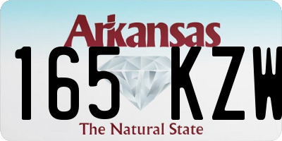 AR license plate 165KZW