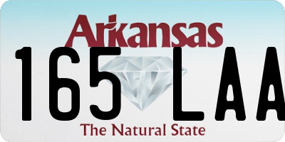 AR license plate 165LAA
