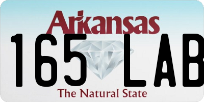 AR license plate 165LAB