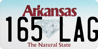 AR license plate 165LAG