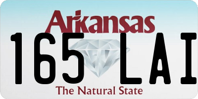 AR license plate 165LAI