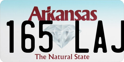 AR license plate 165LAJ