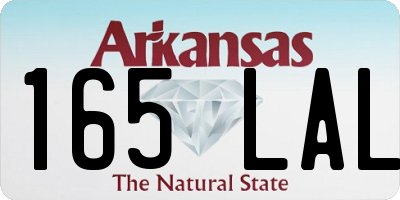 AR license plate 165LAL