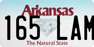 AR license plate 165LAM