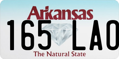 AR license plate 165LAO