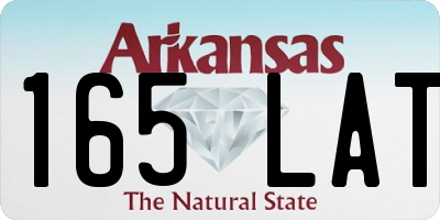 AR license plate 165LAT