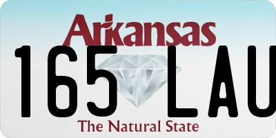 AR license plate 165LAU