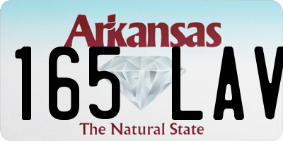 AR license plate 165LAV