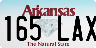 AR license plate 165LAX