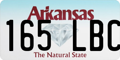 AR license plate 165LBC