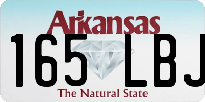 AR license plate 165LBJ