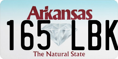 AR license plate 165LBK