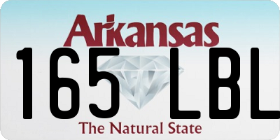 AR license plate 165LBL
